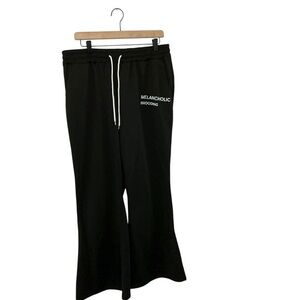 Manfinity “Melancholic Brooding” Black Sweatpants XL